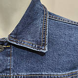 Куртка джинсова чоловіча класична укорочена піджак L синя, фото 8