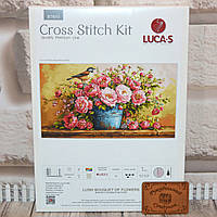 Набір для вишивання хрестом "Luca-s" B7055 Пишний букет квітів