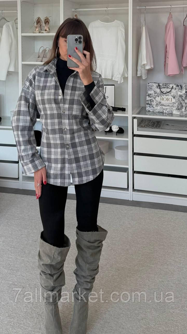 Сорочка жіноча фланель (42-48) (3кв) "ANNA" недорого від прямого постачальника