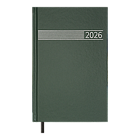 Щоденник датовоний 2026 TIME A5 зелений бумвініл