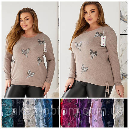 Светр жіночий батал люрекс оптом (54-56) Китай-140960, фото 1