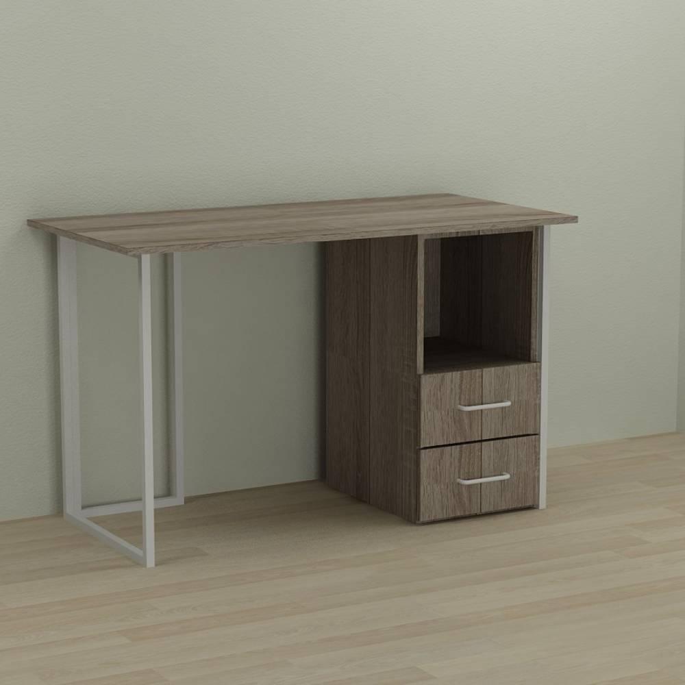 Письмовий стіл Ferrum-decor Отто 75x140x60 білий ДСП Дуб Сонома Трюфель 16мм (FRD-101033)