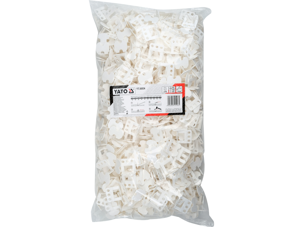 Система, кліпси, ворота для вирівнювання плитки Y1мм 700 шт. YATO YT-36934, фото 1