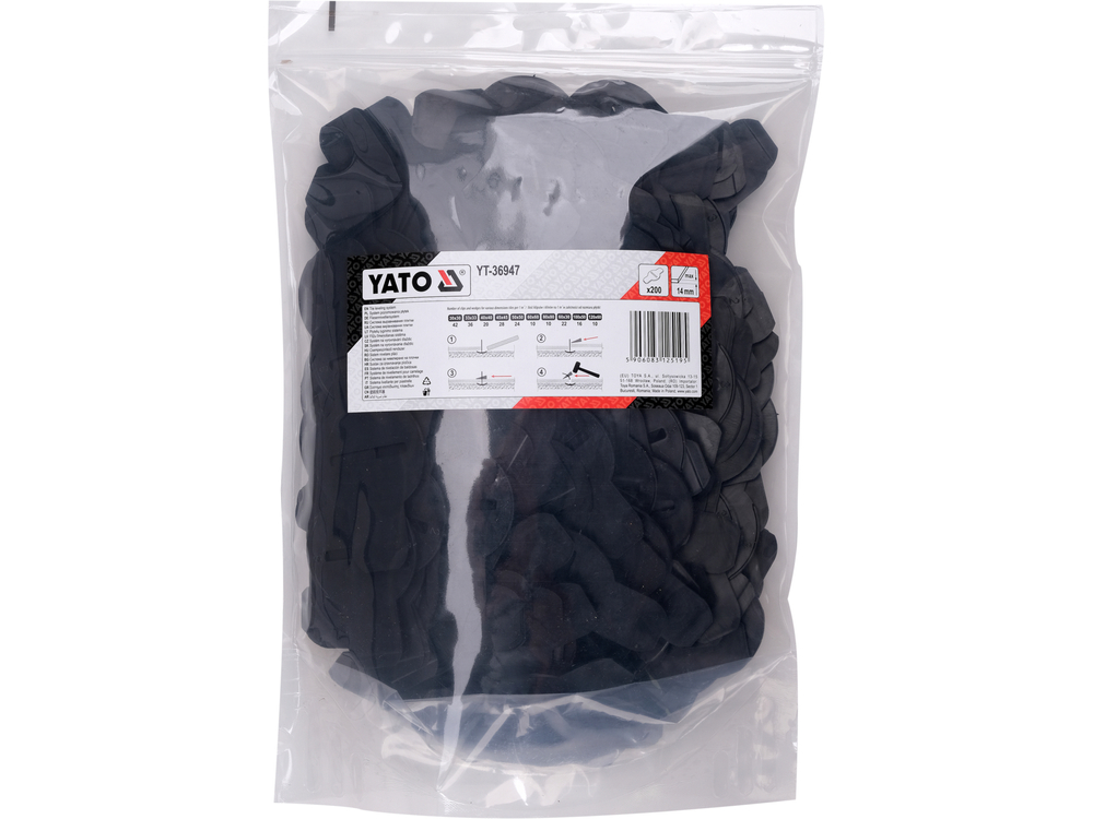 Система вирівнюючі підкладки для плиток 200 шт. YATO YT-36947, фото 1
