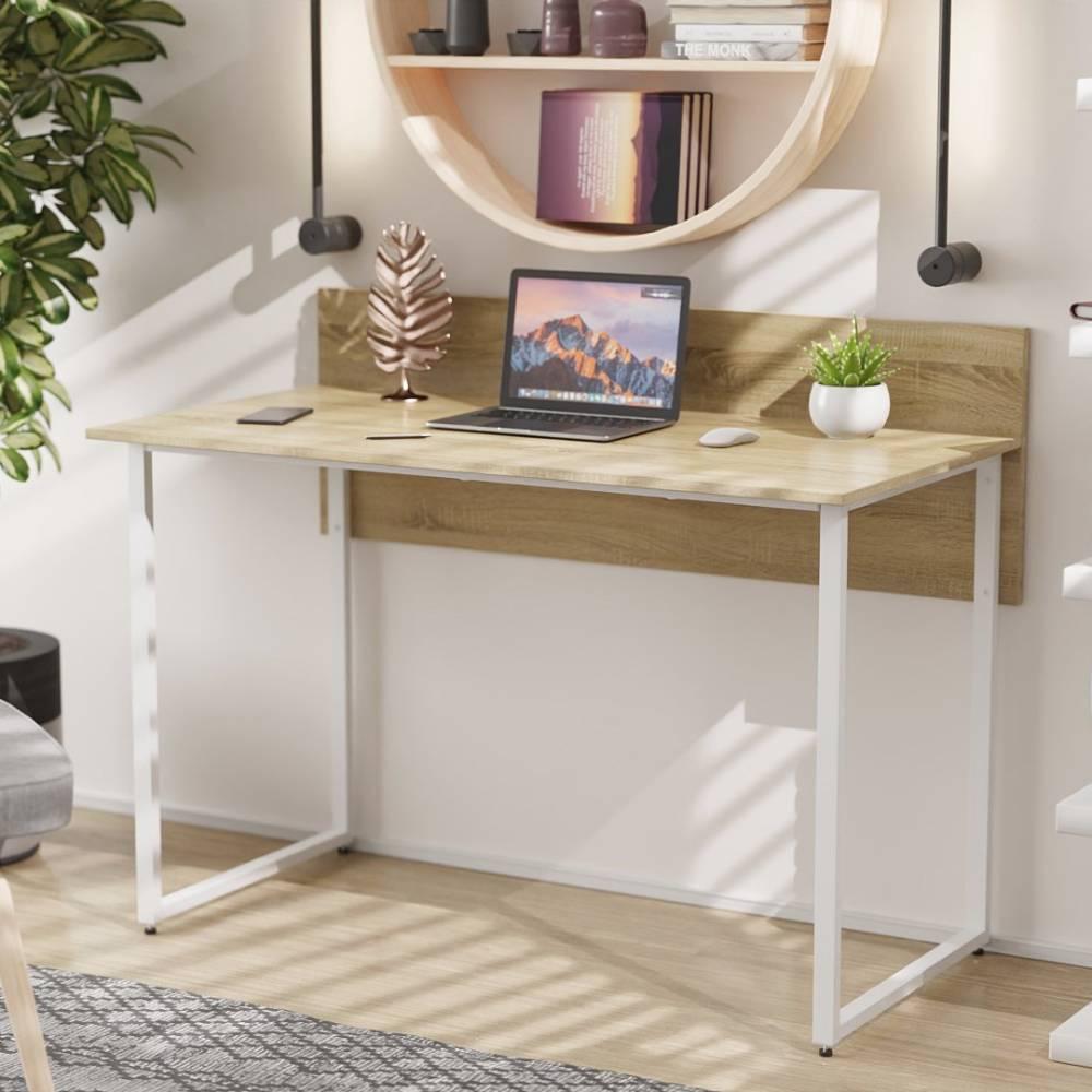 Письмовий стіл Ferrum-decor Скай 75x140x70 білий ДСП Дуб Сонома 16мм