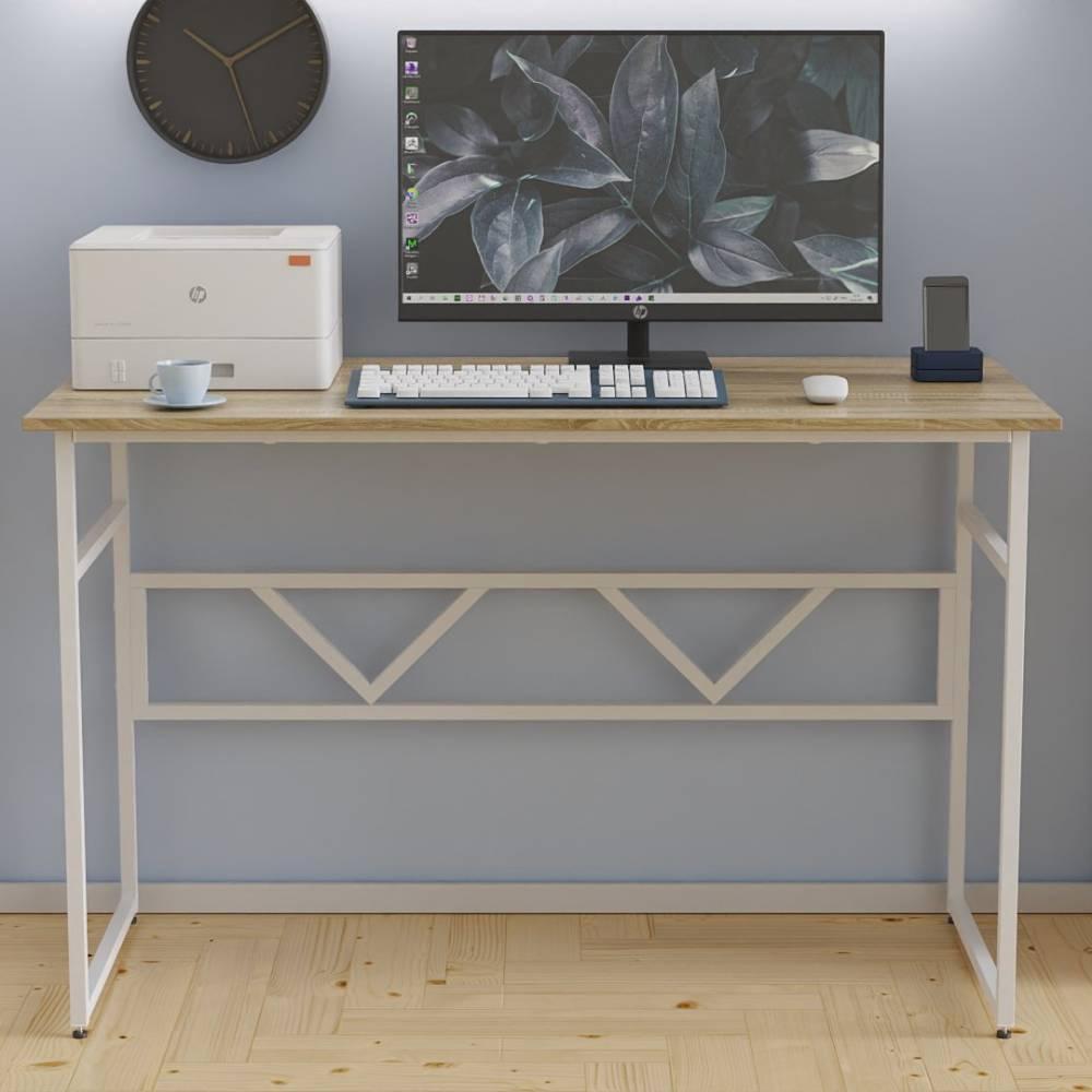 Письмовий стіл Ferrum-decor Райан 75x120x60 білий ДСП Дуб Сонома 16мм (FRD-101132)