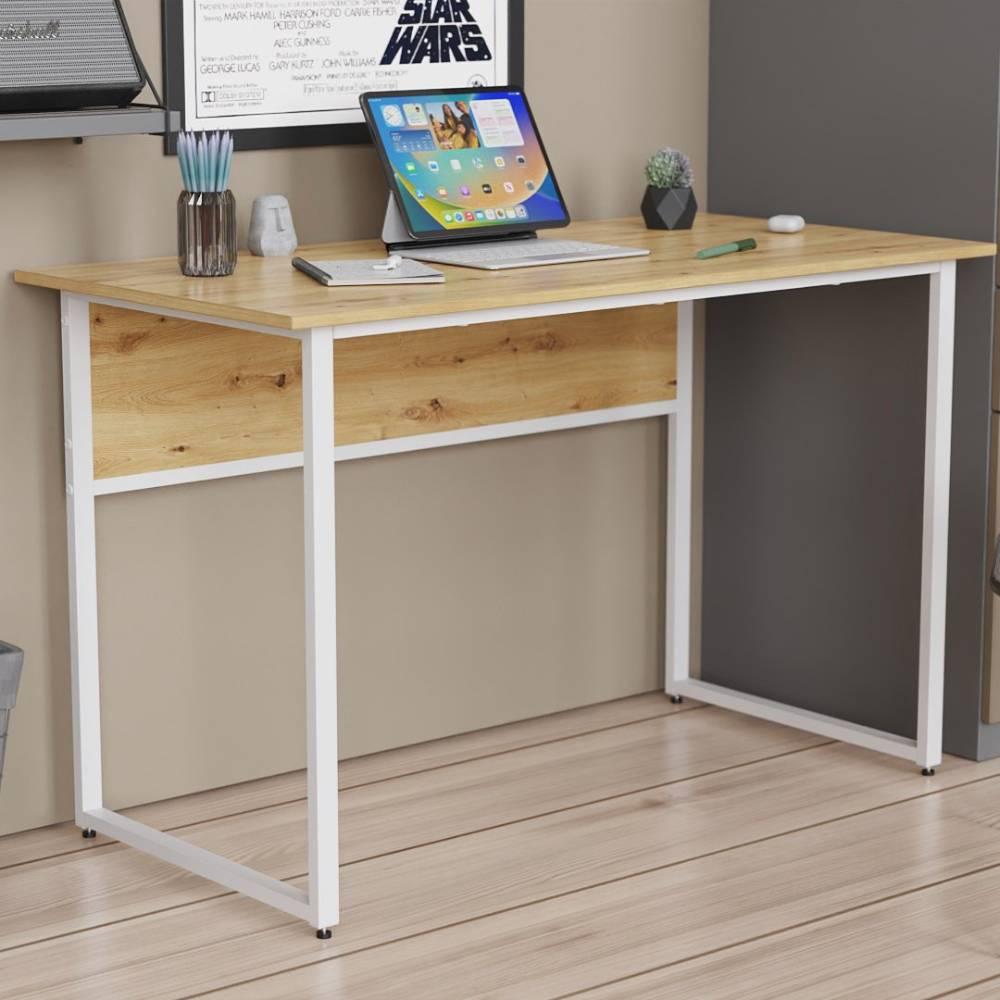 Комп'ютерний стіл Ferrum-decor Коді 75x100x70 білий ДСП Дуб Сан-Марино 16мм (FRD-101214)