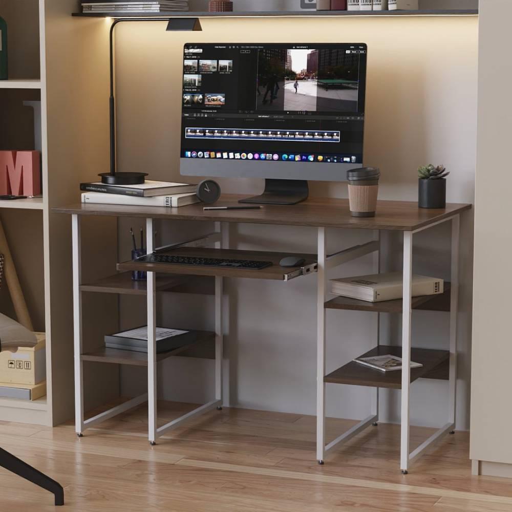 Письмовий стіл Ferrum-decor Тім 75x120x70 білий ДСП Дуб Сонома Трюфель 16мм (FRD-101373)