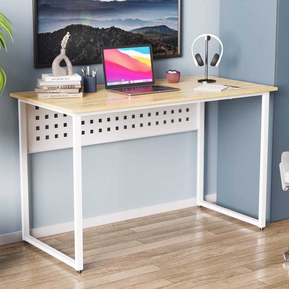 Комп'ютерний стіл Ferrum-decor Майк 75x120x70 білий ДСП Дуб Сан-Марино 16мм (FRD-101340)