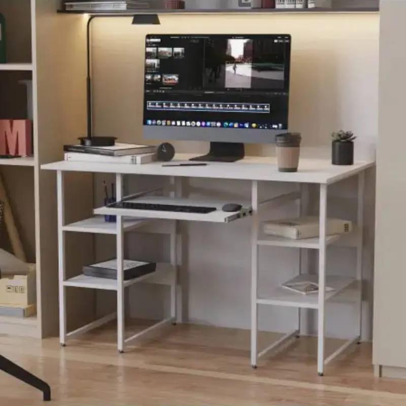 Письмовий стіл Ferrum-decor Тім 75x140x60 білий ДСП Біле 16мм (FRD-101364)