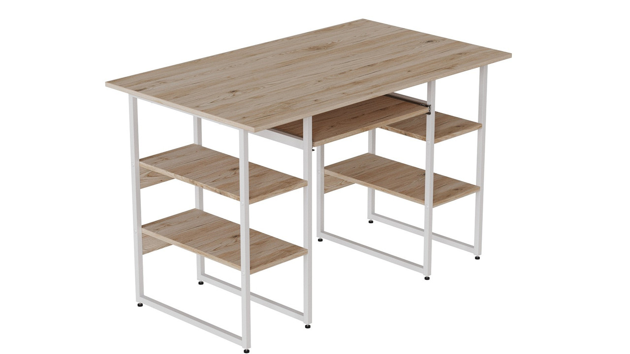 Комп'ютерний стіл Ferrum-decor Тім 75x120x70 білий ДСП Дуб Сан-Марино 32мм (FRD-101379)