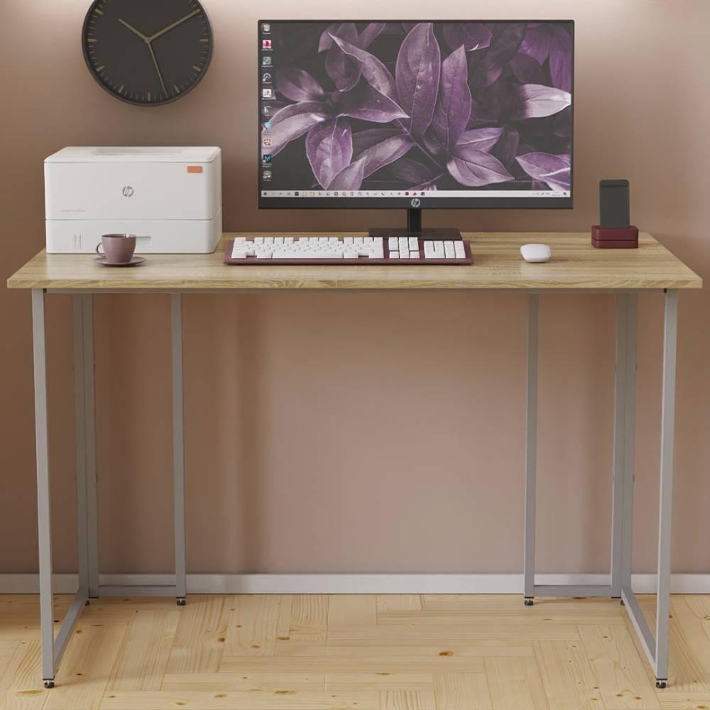 Письмовий стіл Ferrum-decor Ханна 75x140x60 сірий ДСП Дуб Сонома 16мм (FRD-101412)