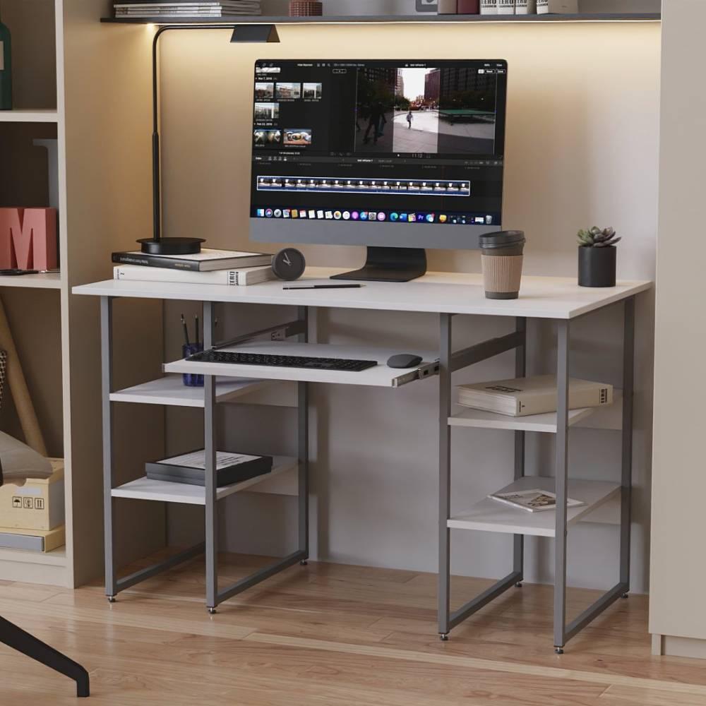 Письмовий стіл Ferrum-decor Тім 75x120x70 сірий ДСП Біле 16мм (FRD-101887)