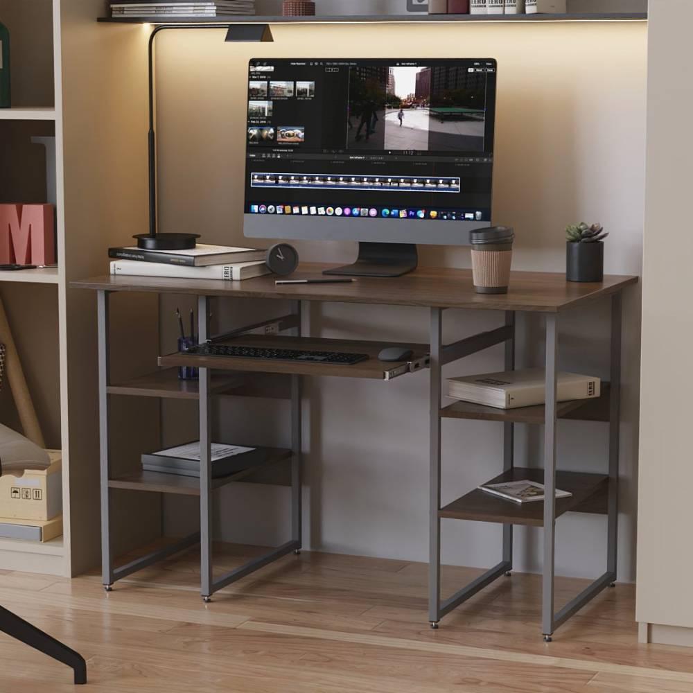 Письмовий стіл Ferrum-decor Тім 75x120x70 сірий ДСП Дуб Сонома Трюфель 16мм (FRD-101889)