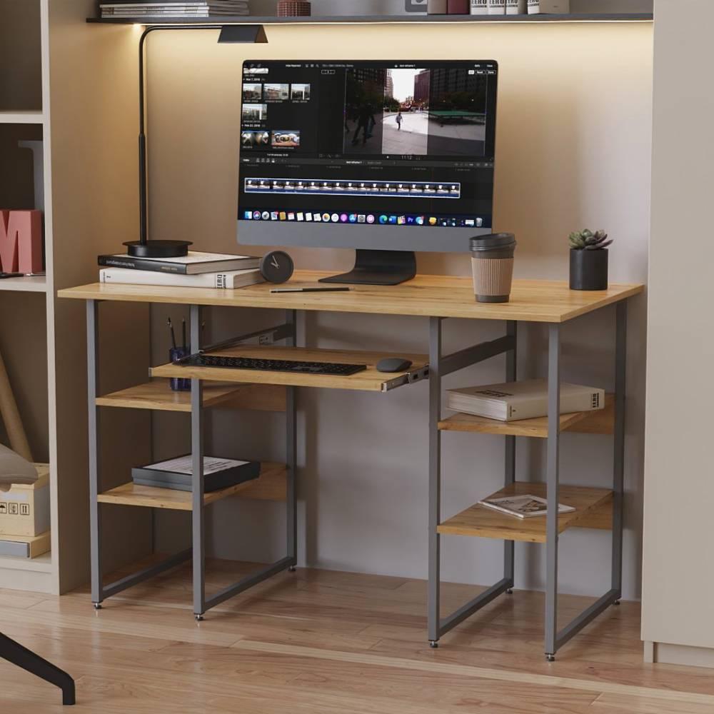 Комп'ютерний стіл Ferrum-decor Тім 75x120x70 сірий ДСП Дуб Сан-Марино 16мм (FRD-101890)