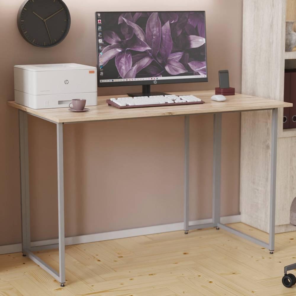 Комп'ютерний стіл Ferrum-decor Ханна 75x140x60 сірий ДСП Дуб Сан-Марино 16мм (FRD-101414)