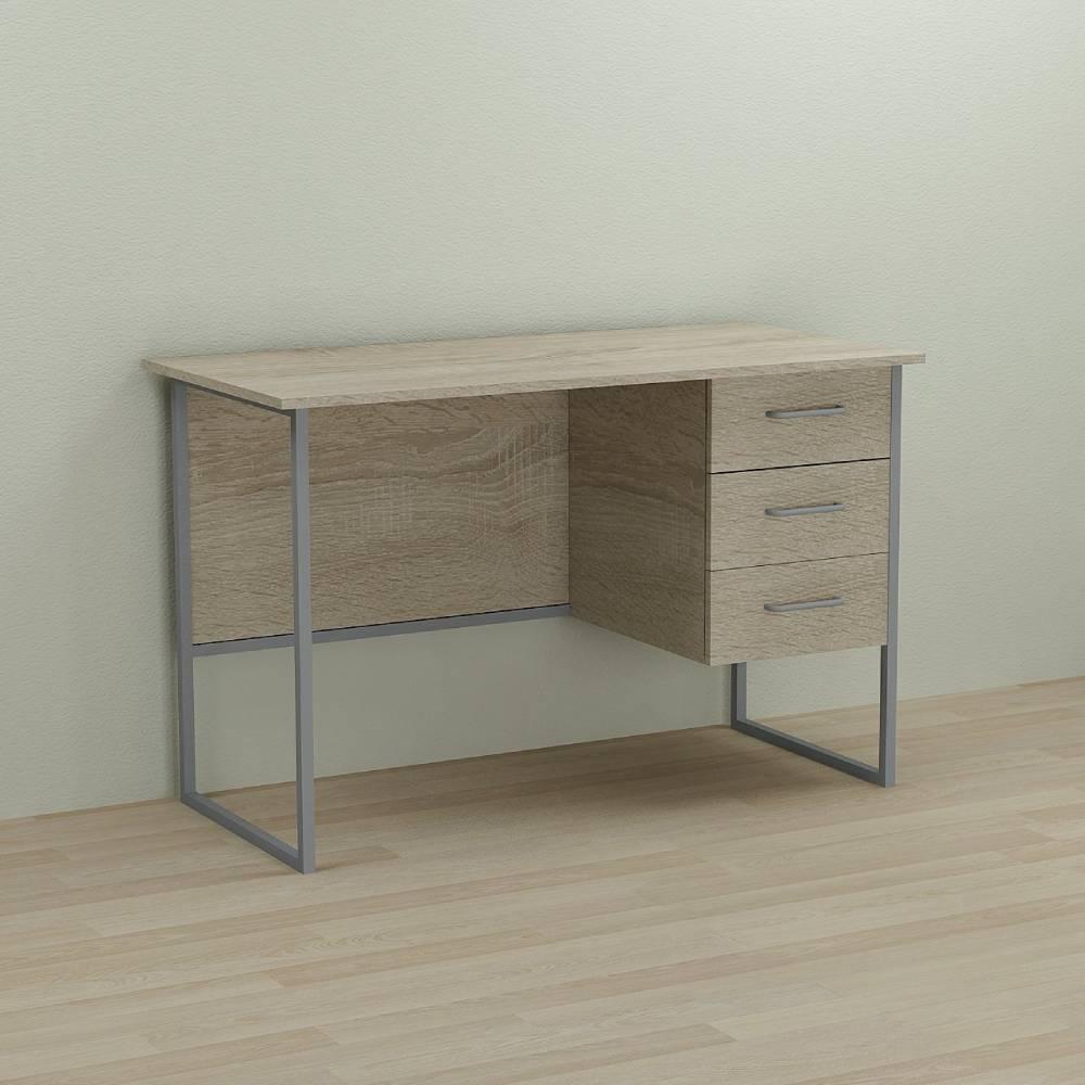 Письмовий стіл Ferrum-decor Гаррі 75x140x60 сірий ДСП Дуб Сонома 16мм (FRD-101462)