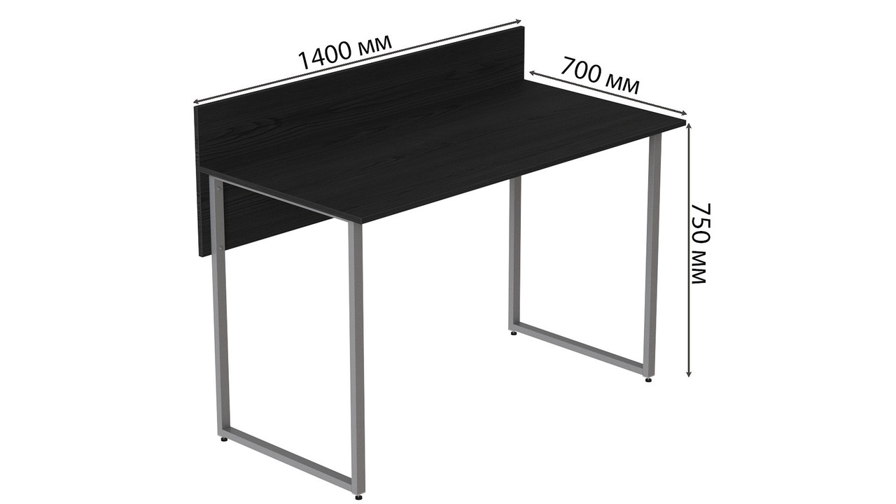 Комп'ютерний стіл Ferrum-decor Скай 75x140x70 сірий ДСП Сосна Кембра 32мм (FRD-101590)