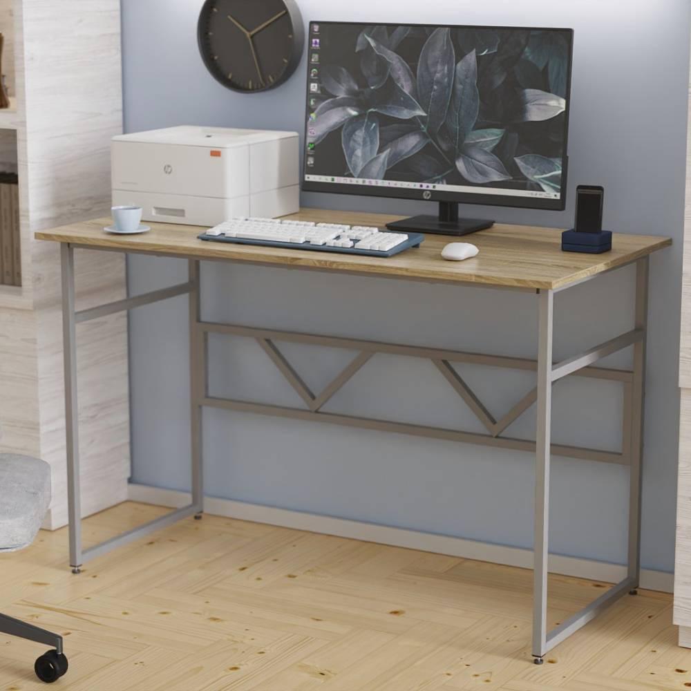 Письмовий стіл Ferrum-decor Райан 75x100x70 сірий ДСП Дуб Сонома 16мм (FRD-101622)