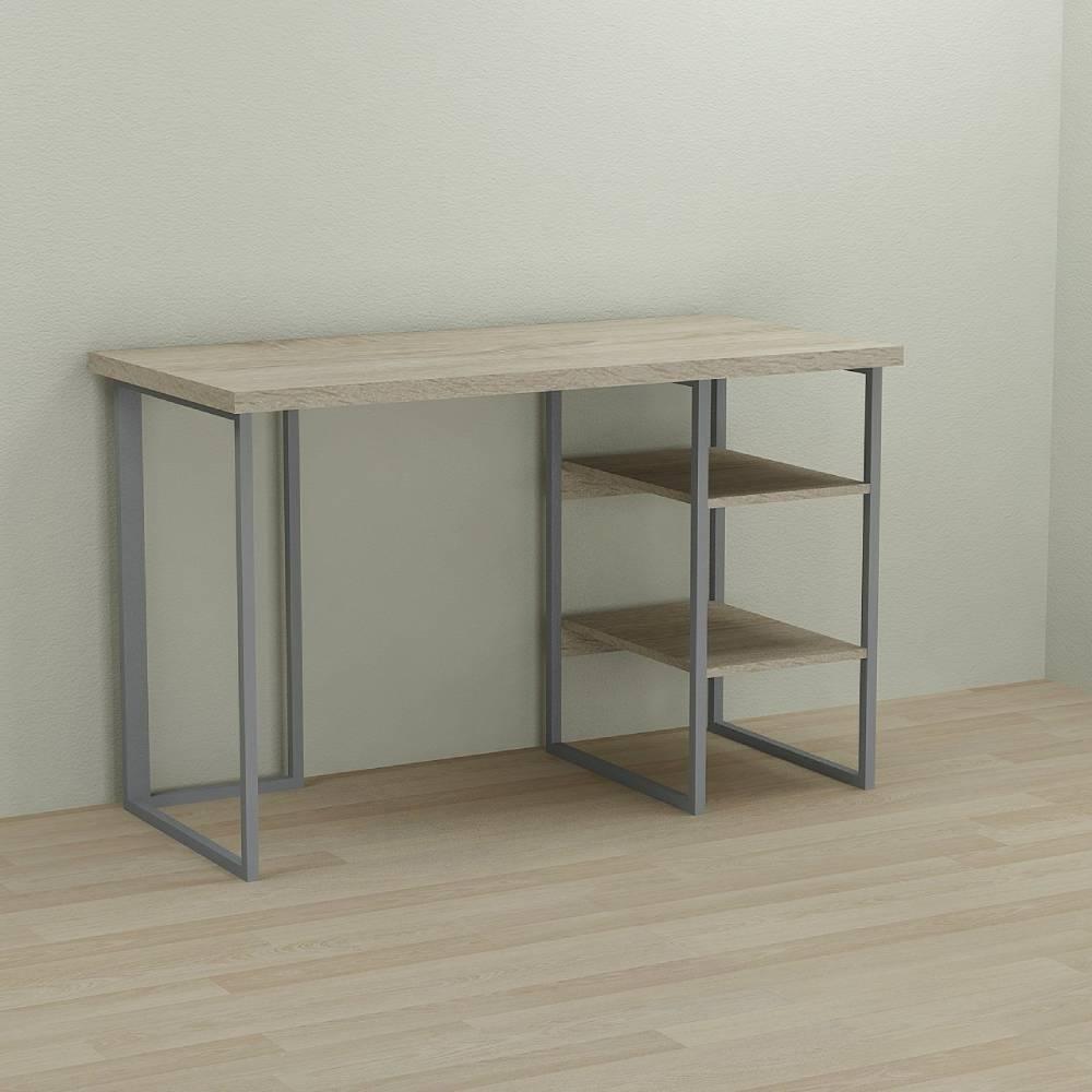 Письмовий стіл Ferrum-decor Кевін, метал сірий, ДСП Дуб сонома 32 мм 140x60х75 см