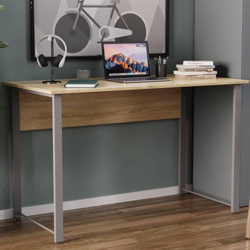 Письмовий стіл Ferrum-decor Курт 75x140x70 сірий ДСП Дуб Сонома 16мм (FRD-101878)