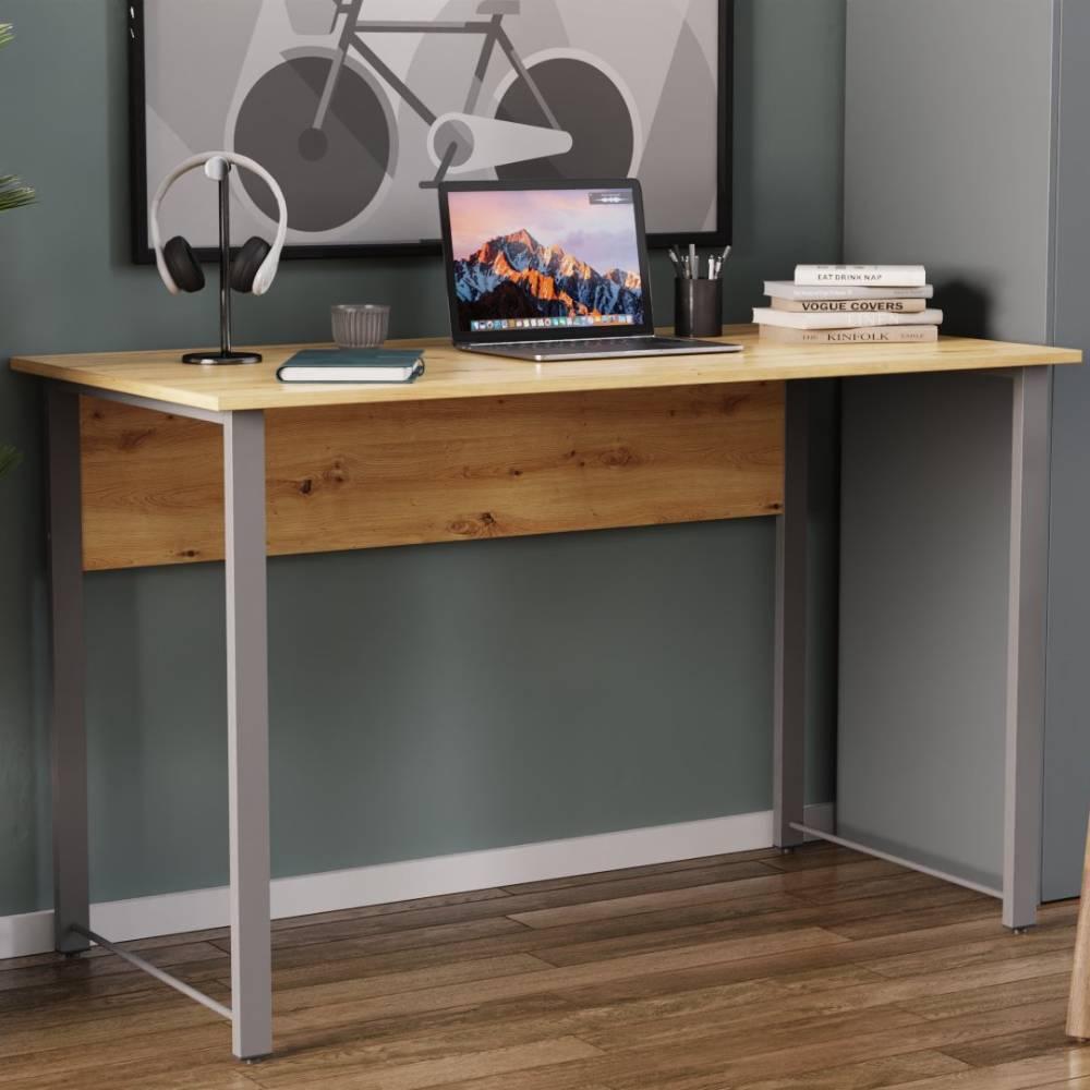 Комп'ютерний стіл Ferrum-decor Курт 75x120x60 сірий ДСП Дуб Сан-Марино 32мм (FRD-101845)