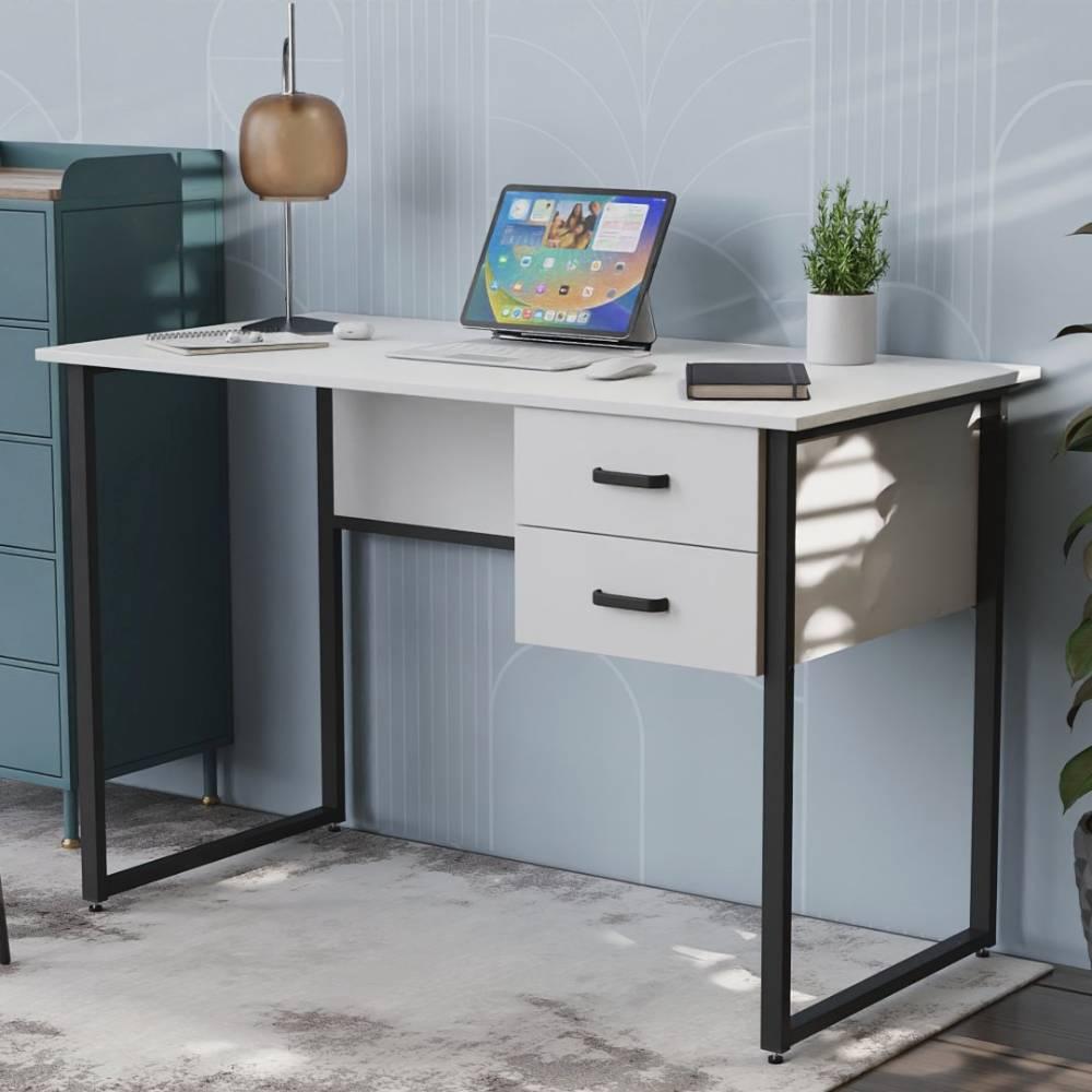 Письмовий стіл Ferrum-decor Таккота 75x120x60 чорний ДСП Біле 16мм (FRD-101916)