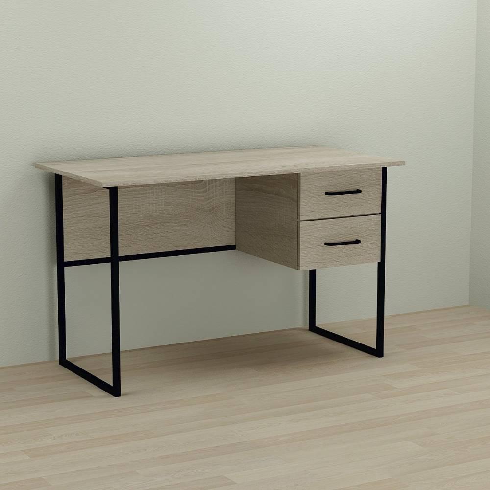 Письмовий стіл Ferrum-decor Таккота 75x120x60 чорний ДСП Дуб Сонома 16мм (FRD-101917)