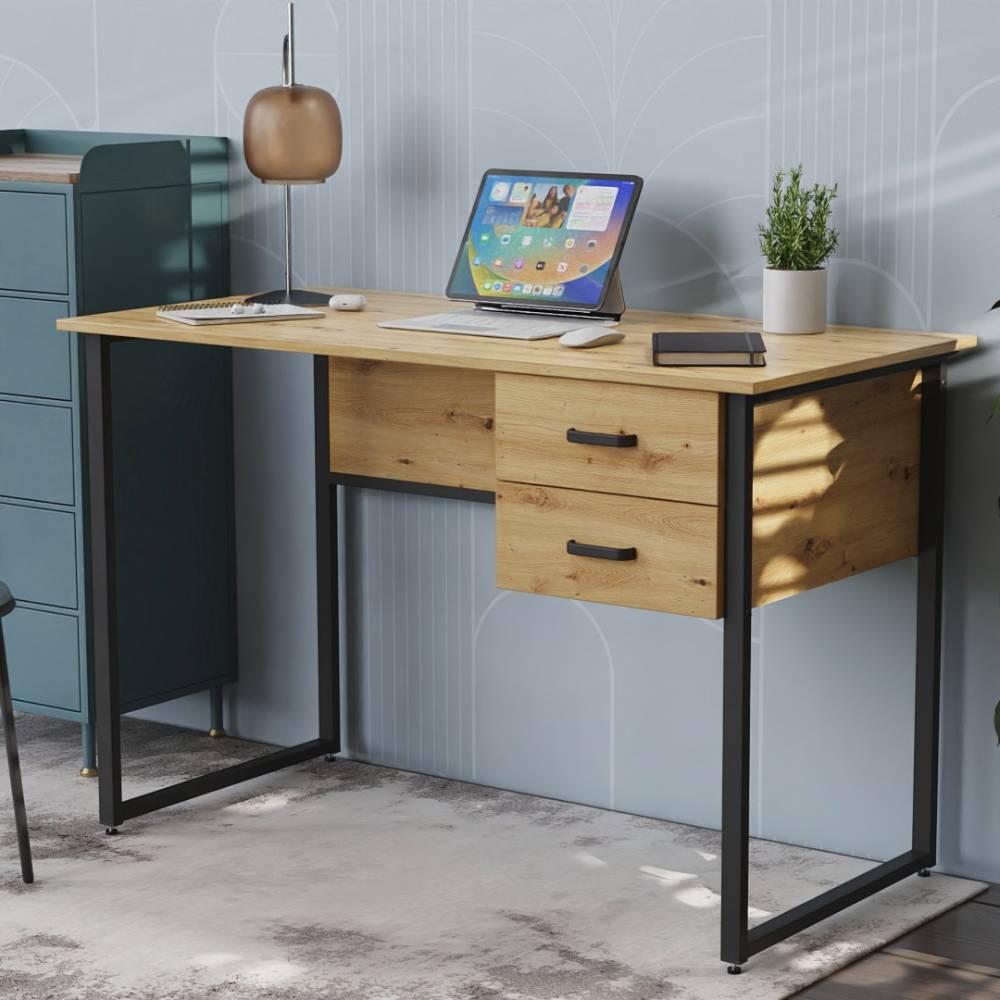 Комп'ютерний стіл Ferrum-decor Таккота 75x120x60 чорний ДСП Дуб Сан-Марино 16мм (FRD-101919)