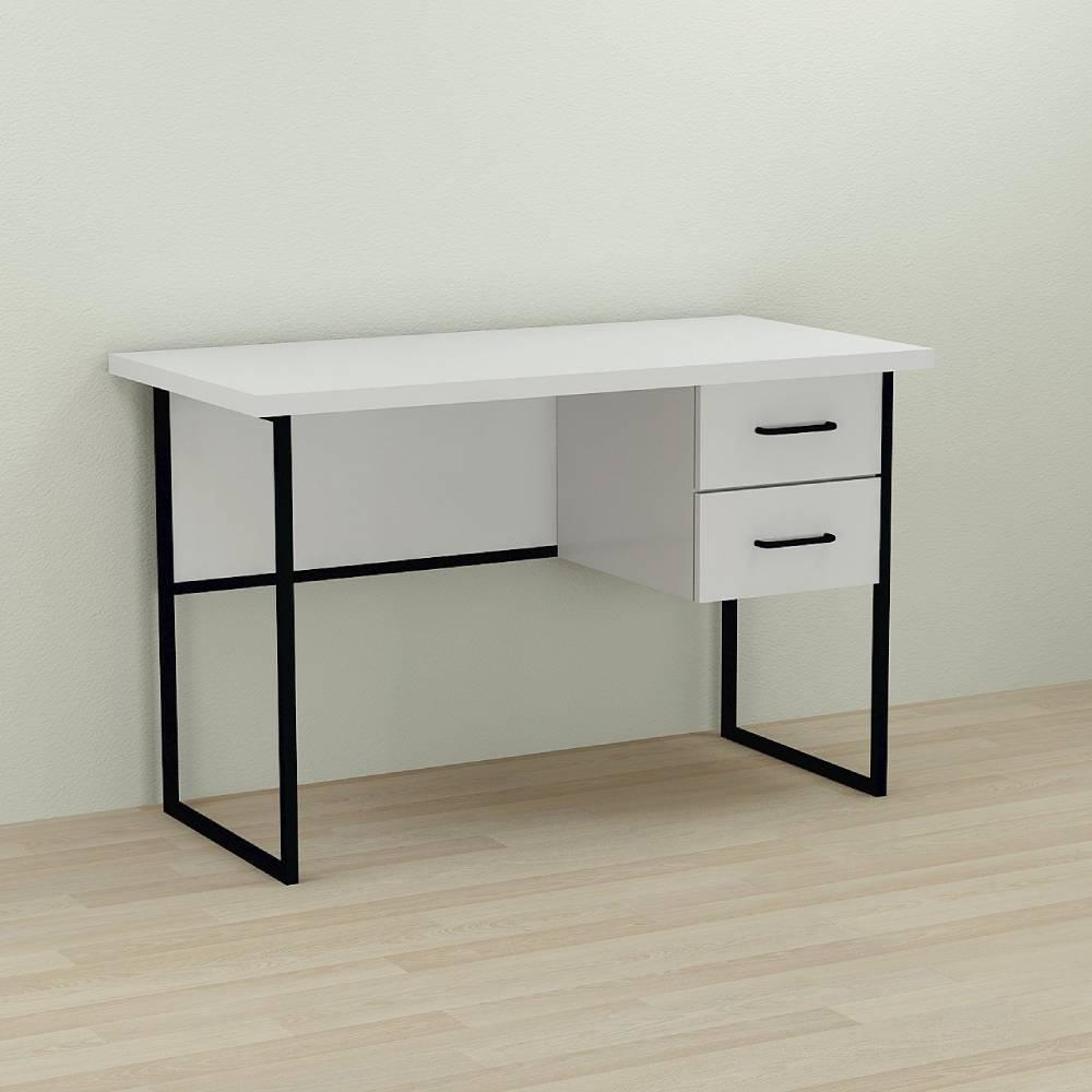 Письмовий стіл Ferrum-decor Таккота 76x120x60 чорний ДСП Біле 32мм (FRD-101921)