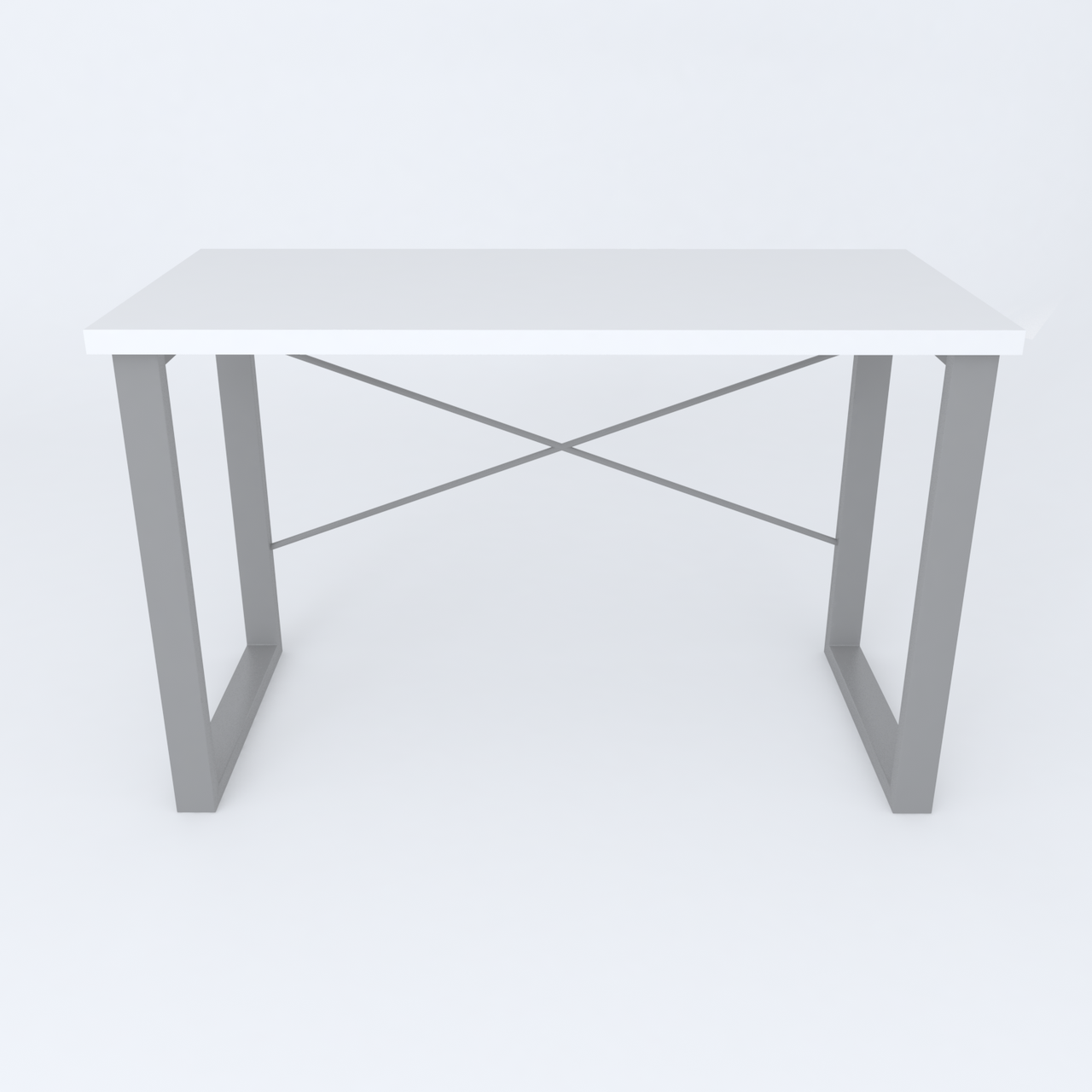 Письмовий стіл Ferrum-decor Драйв 750x1000x600 Сірий метал ДСП Біле 32 мм (FRD-103303)