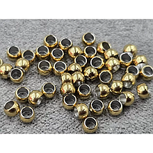 Стопери 3мм, 50шт., колір лимонний, нержавіюча сталь