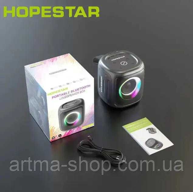 Портативна Bluetooth колонка Hopestar Party One Mini, Потужність 5Вт, чорно-сіра