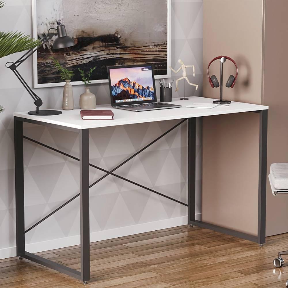 Письмовий стіл Ferrum-decor Серії Конект 75x120x600 чорний ДСП Біле 16мм (FRD-104201)