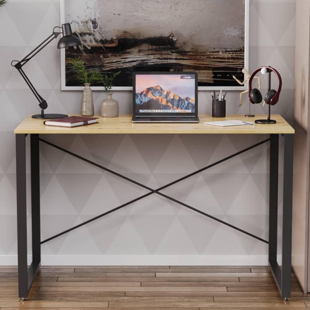 Письмовий стіл Ferrum-decor Серії Конект 75x120x600 чорний ДСП Дуб Артізан 16мм (FRD-104203)