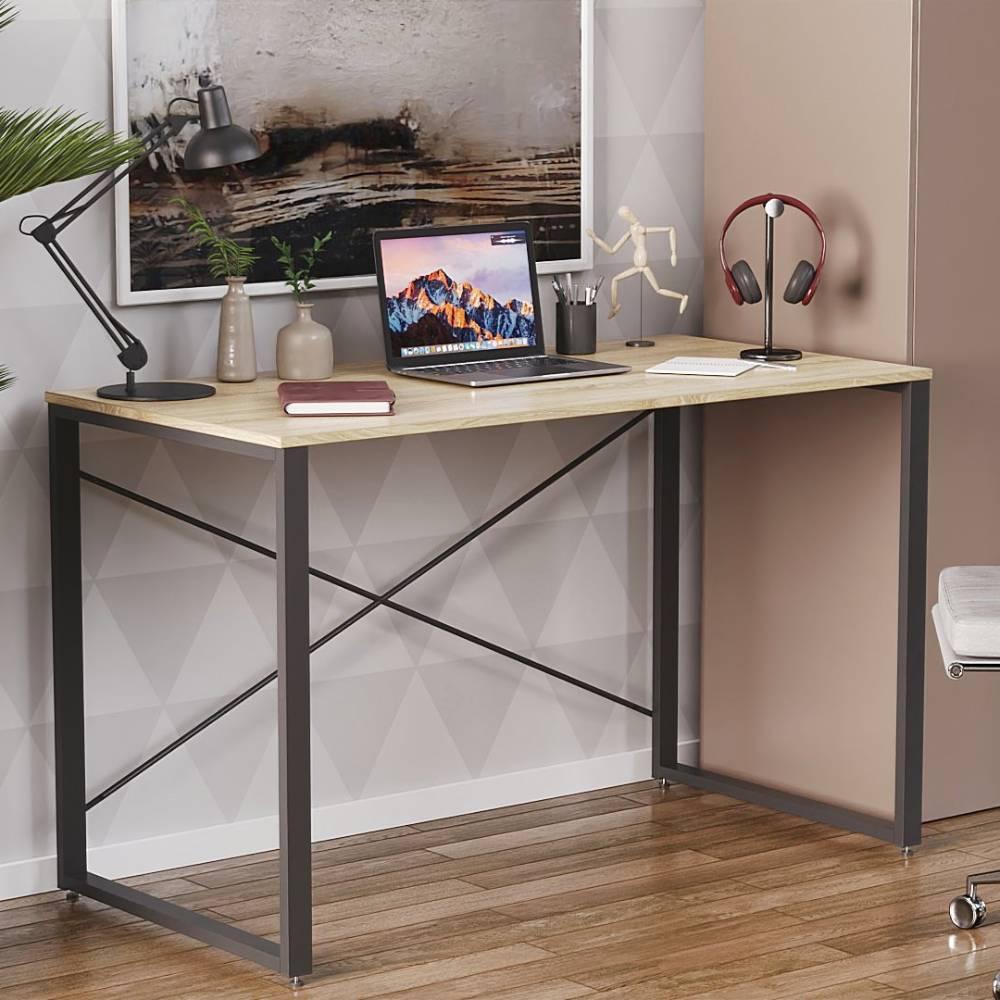 Письмовий стіл Ferrum-decor Серії Конект 75x120x600 чорний ДСП Дуб Сонома 16мм (FRD-104204)