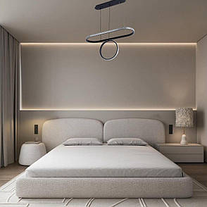 Підвісна led люстра 50W в чорному кольорі (87-1221 (800*300+300) BK), фото 2