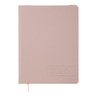 Щоденник датований 2026 LIGHT MORANDI A5 какао штуч.шкіра