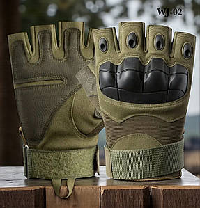 Рукавички тактичні чоловічі рукавиці без пальців військових із кісточкою оптом