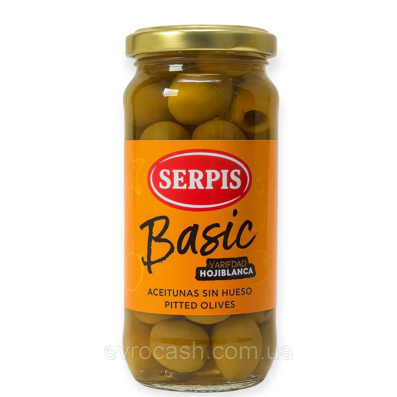 Оливки зелені без кісточки Serpis Basic 235 гр, фото 1