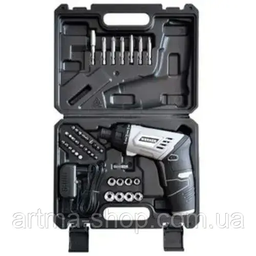 Акумуляторний шуруповерт МКС з ліхтариком та насадками