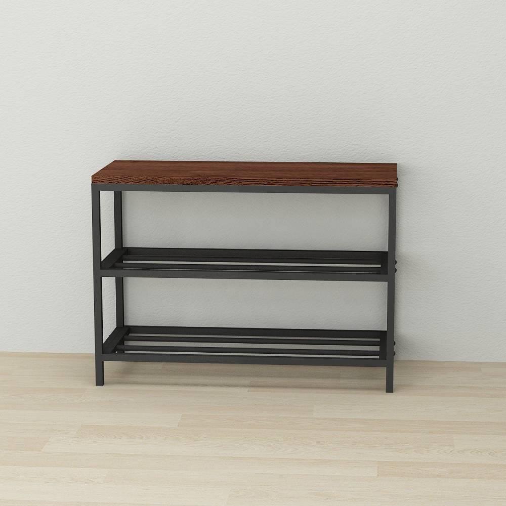 Банкетка універсальна Ferrum-decor Слайм 45x63x26 чорний ДСП Венге 16мм