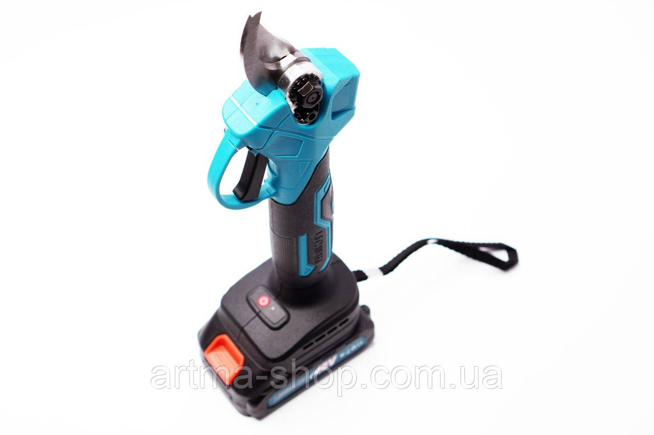 Секатор акумуляторний МКС 1016-8 з двома батареями, Потужність 21Вт, в кейсі, фото 1