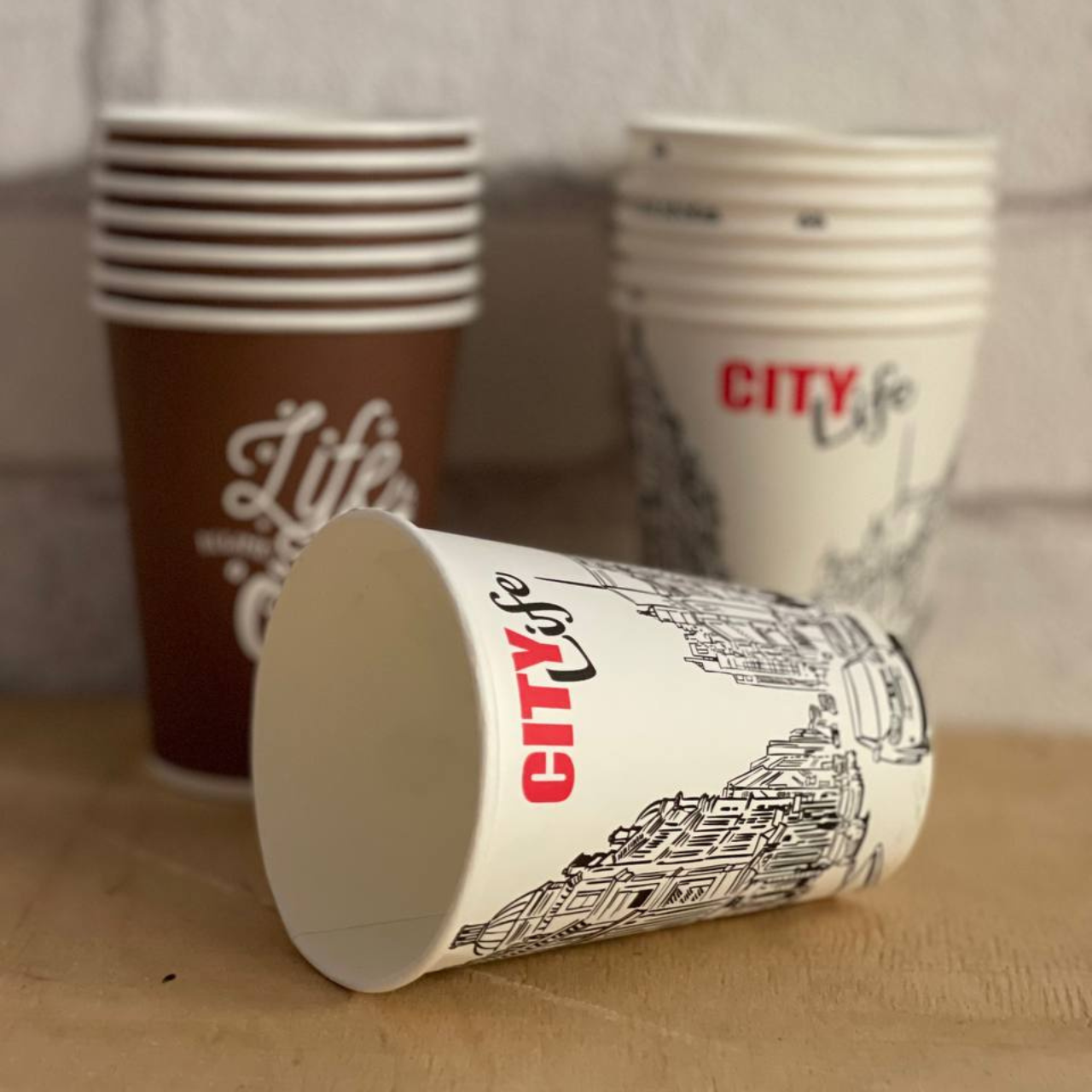 Одноразові паперові стакани 250 мл 25 шт для гарячих і холодних напоїв, фото 1