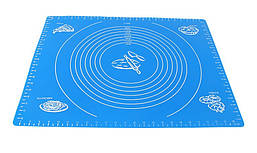 Силіконовий килимок для розкочування тіста, килимок для запікання, килимок для тіста з розміткою 68х52 см