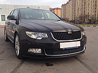 Вії на фари для Skoda Superb 2 2008-2015 Накладки на фары Шкода Суперб 2