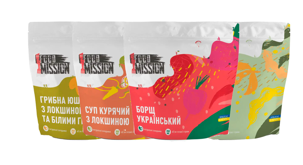 Набір перших страв Food Mission (4 шт.) - сублімована їжа, фото 1