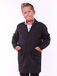Халат шкільний робочий Garment Factory на кнопках, бавовна 100%, колір чорний, 44 розмір | Халат на трудове, фото 3