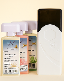 Набір для депіляції та шугарингу 4в1 з касетним воскоплавом 40Вт та пастій у картриджі konsung 150г  3шт