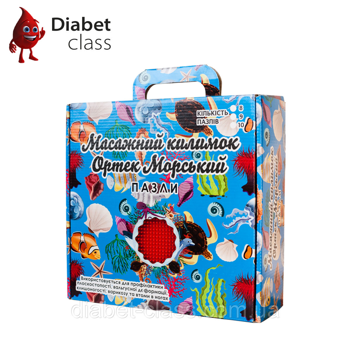 Масажний килимок Ortek Sea Морський 6 пазлів, фото 1